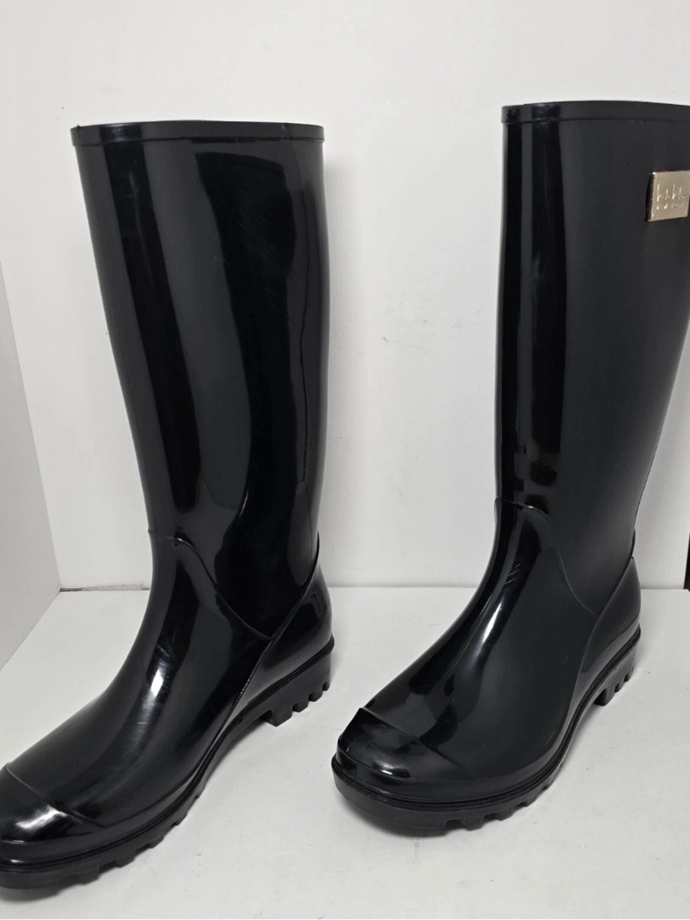 Nicole Miller New York “ Rainy Days” Rain Boots - Classic Waterproof Knee-High
